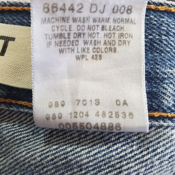 Levi's 550 Relaxed Fit 36x32" Whiskers Denim Blue Jeans Red Tab 100% Cotton - Picture 9 of 9